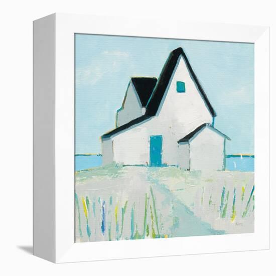 Cottage by the Sea Neutral-Phyllis Adams-Framed Stretched Canvas