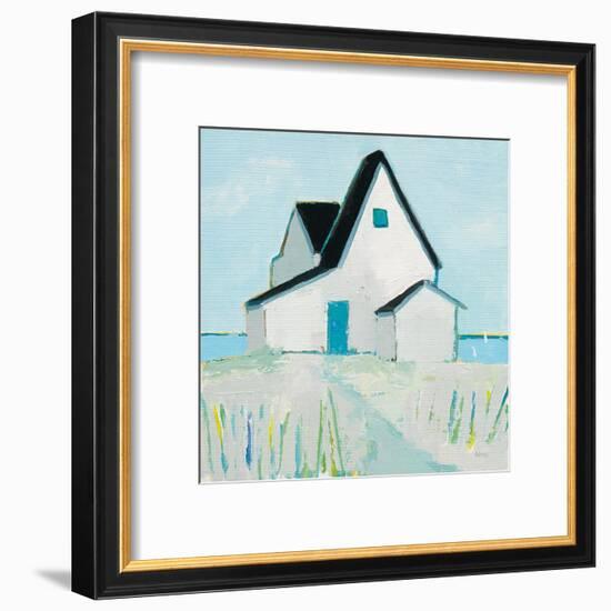 Cottage by the Sea Neutral-Phyllis Adams-Framed Art Print