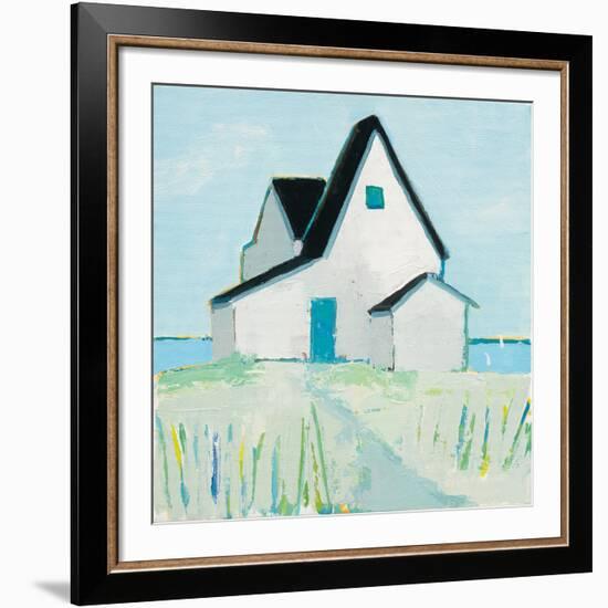 Cottage by the Sea-Phyllis Adams-Framed Art Print