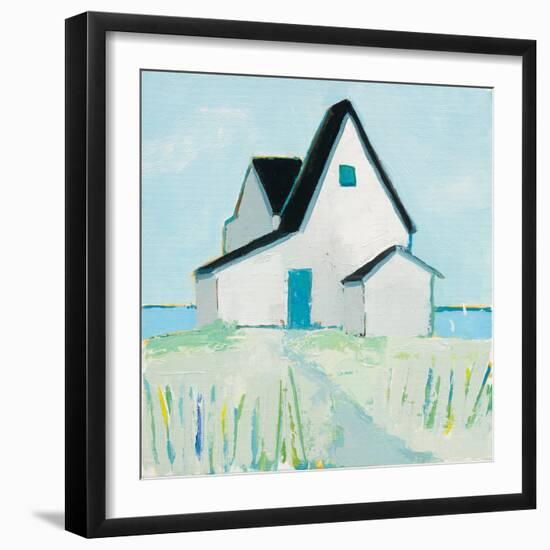 Cottage by the Sea-Phyllis Adams-Framed Art Print