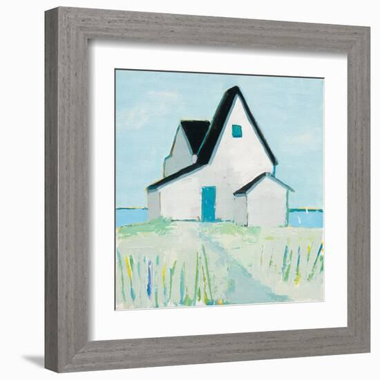 Cottage by the Sea-Phyllis Adams-Framed Art Print