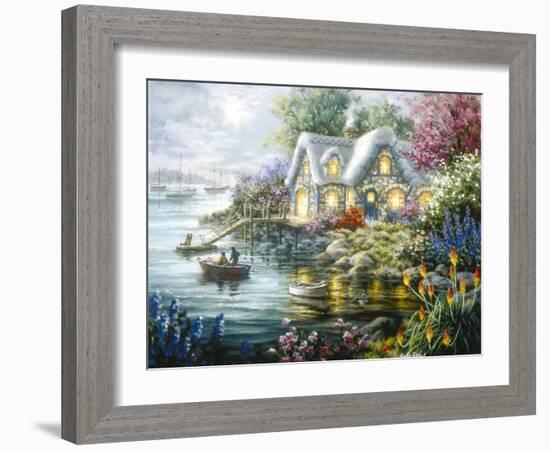 Cottage Cove-Nicky Boehme-Framed Giclee Print