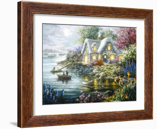 Cottage Cove-Nicky Boehme-Framed Giclee Print