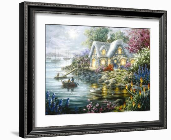 Cottage Cove-Nicky Boehme-Framed Giclee Print