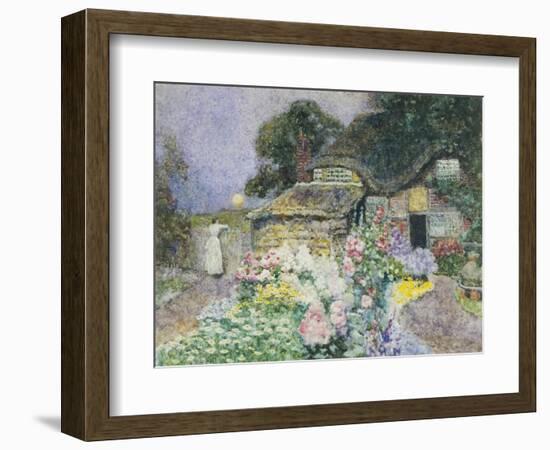 Cottage Garden at Sunset-David Woodlock-Framed Giclee Print
