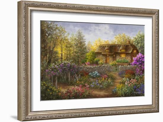 Cottage Garden in Full Bloom-Nicky Boehme-Framed Giclee Print