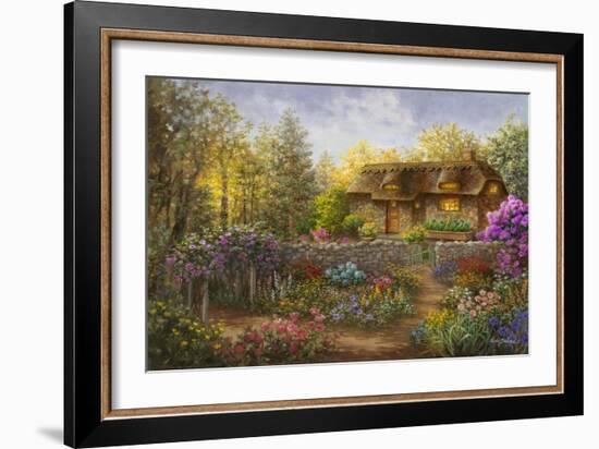 Cottage Garden in Full Bloom-Nicky Boehme-Framed Giclee Print