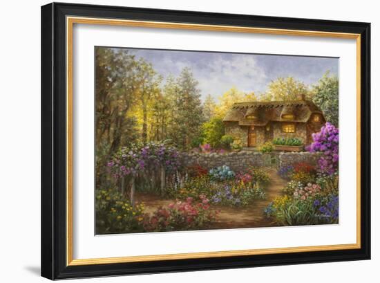 Cottage Garden in Full Bloom-Nicky Boehme-Framed Giclee Print