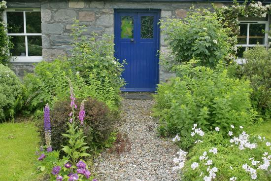 Cottage Garden In Spring With Path Leading To Front Door