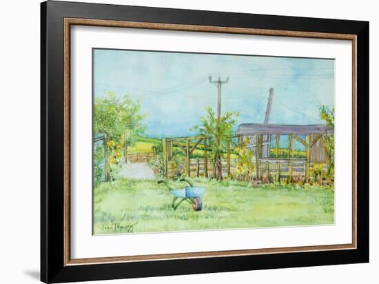 Cottage Garden with Wheelbarrow, 2011-Joan Thewsey-Framed Giclee Print