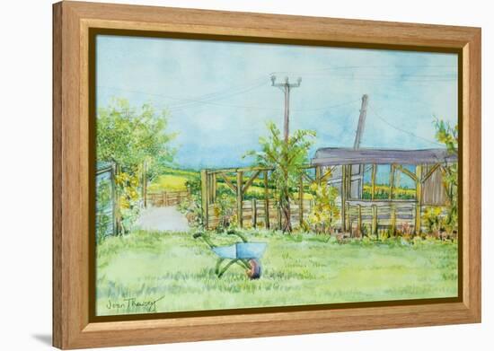 Cottage Garden with Wheelbarrow, 2011-Joan Thewsey-Framed Premier Image Canvas