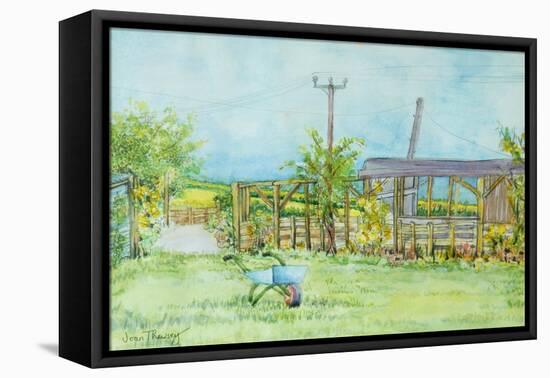 Cottage Garden with Wheelbarrow, 2011-Joan Thewsey-Framed Premier Image Canvas