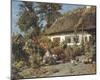 Cottage Garden-Peder Monsted-Mounted Giclee Print