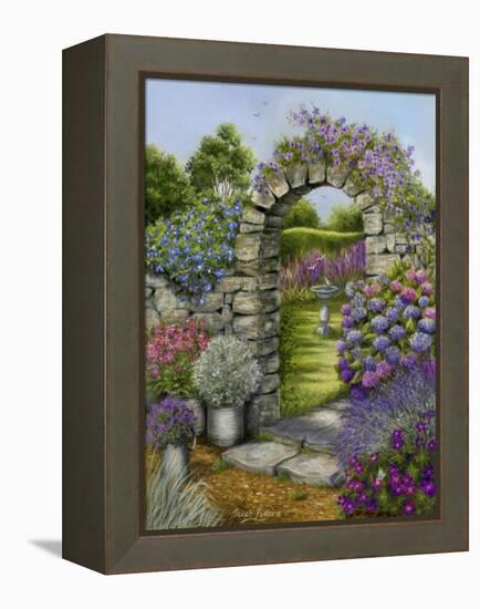 Cottage Garden-Janet Pidoux-Framed Premier Image Canvas