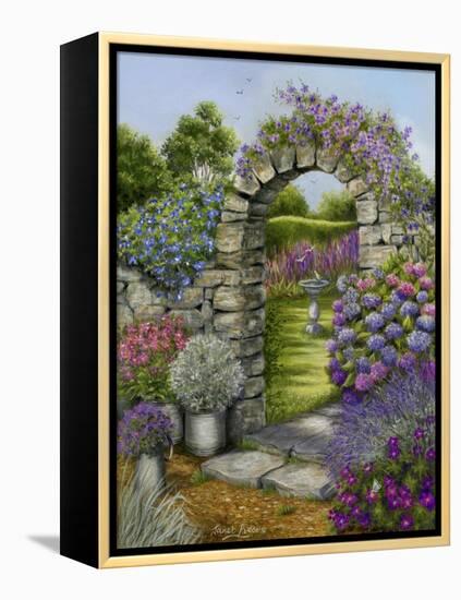 Cottage Garden-Janet Pidoux-Framed Premier Image Canvas