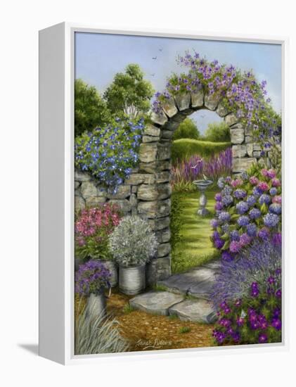 Cottage Garden-Janet Pidoux-Framed Premier Image Canvas