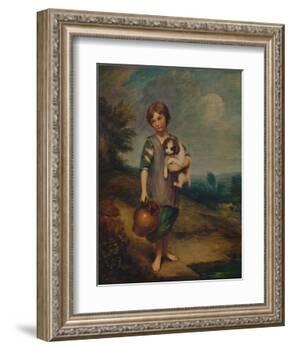 'Cottage Girl with Dog and Pitcher', 1785, (1935)-Thomas Gainsborough-Framed Giclee Print