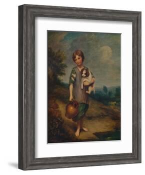 'Cottage Girl with Dog and Pitcher', 1785, (1935)-Thomas Gainsborough-Framed Giclee Print
