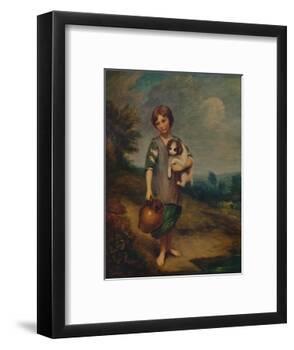 'Cottage Girl with Dog and Pitcher', 1785, (1935)-Thomas Gainsborough-Framed Giclee Print