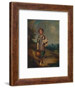 'Cottage Girl with Dog and Pitcher', 1785, (1935)-Thomas Gainsborough-Framed Giclee Print