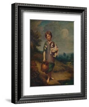 'Cottage Girl with Dog and Pitcher', 1785, (1935)-Thomas Gainsborough-Framed Giclee Print