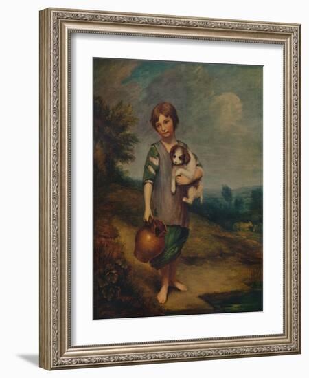 'Cottage Girl with Dog and Pitcher', 1785, (1935)-Thomas Gainsborough-Framed Giclee Print