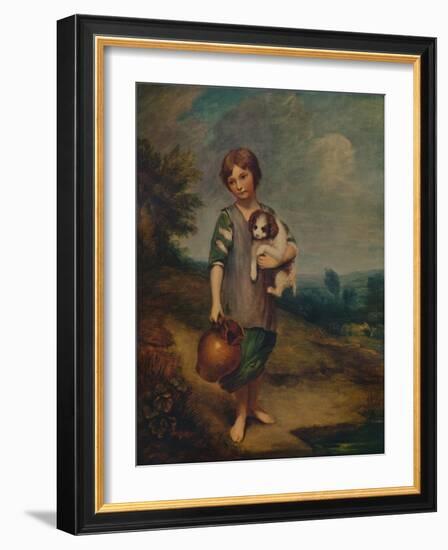 'Cottage Girl with Dog and Pitcher', 1785, (1935)-Thomas Gainsborough-Framed Giclee Print