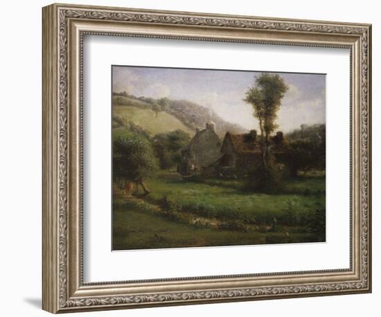 Cottage in a Landscape, Circa 1871-Jean-Baptiste-Camille Corot-Framed Giclee Print