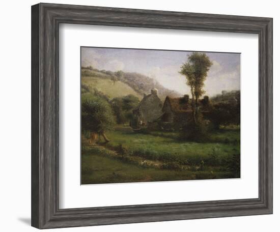 Cottage in a Landscape, Circa 1871-Jean-Baptiste-Camille Corot-Framed Giclee Print