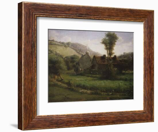 Cottage in a Landscape, Circa 1871-Jean-Baptiste-Camille Corot-Framed Giclee Print