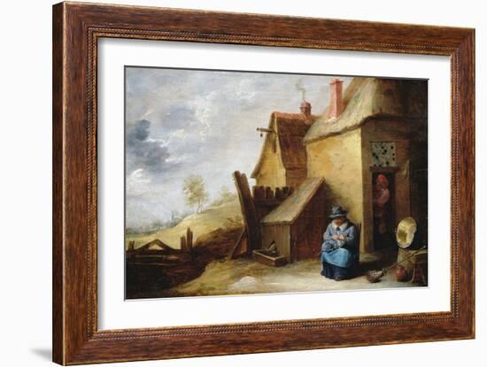 Cottage in a Landscape-David Teniers the Younger-Framed Giclee Print