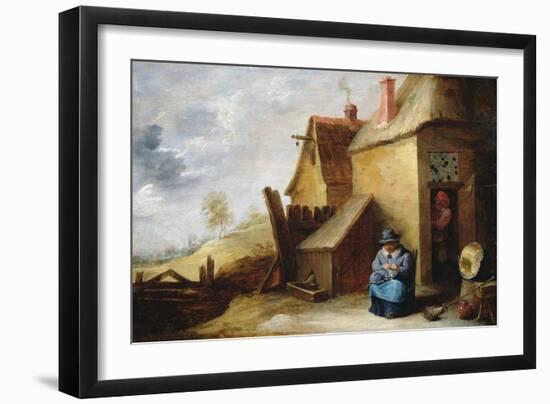 Cottage in a Landscape-David Teniers the Younger-Framed Giclee Print