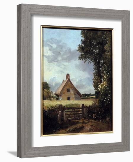 Cottage in a Wheat Field. Painting by John Constable (1776-1837), 1817. Oil on Canvas. Sun: 0.31 X-John Constable-Framed Giclee Print