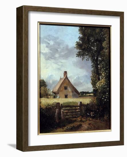 Cottage in a Wheat Field. Painting by John Constable (1776-1837), 1817. Oil on Canvas. Sun: 0.31 X-John Constable-Framed Giclee Print