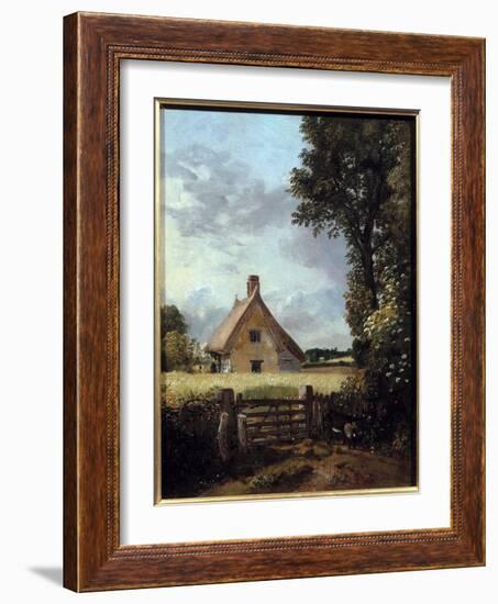 Cottage in a Wheat Field. Painting by John Constable (1776-1837), 1817. Oil on Canvas. Sun: 0.31 X-John Constable-Framed Giclee Print