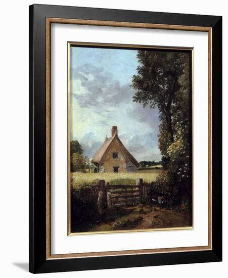 Cottage in a Wheat Field. Painting by John Constable (1776-1837), 1817. Oil on Canvas. Sun: 0.31 X-John Constable-Framed Giclee Print