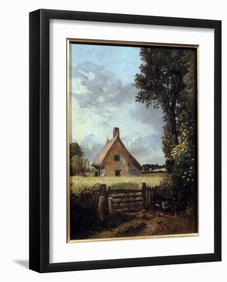 Cottage in a Wheat Field. Painting by John Constable (1776-1837), 1817. Oil on Canvas. Sun: 0.31 X-John Constable-Framed Giclee Print