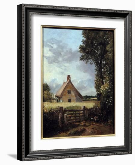 Cottage in a Wheat Field. Painting by John Constable (1776-1837), 1817. Oil on Canvas. Sun: 0.31 X-John Constable-Framed Giclee Print