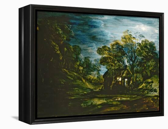 Cottage in Moonlight, C.1781-2-Thomas Gainsborough-Framed Premier Image Canvas