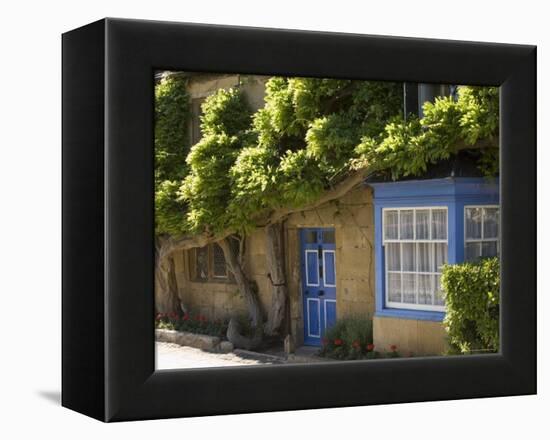 Cottage in the Main Street of the Village, Broadway, the Cotswolds, Gloucestershire, England-David Hughes-Framed Premier Image Canvas