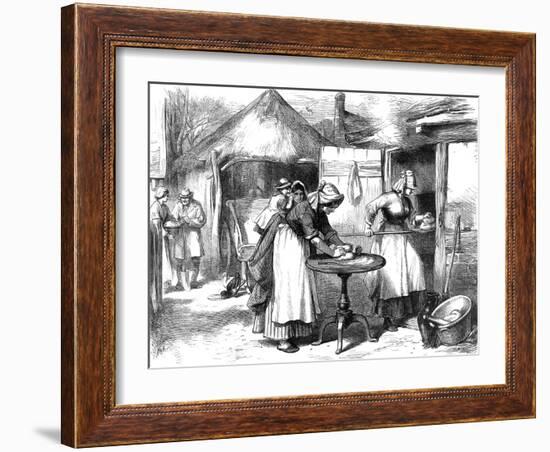 Cottage Life in Warwickshire: Baking Day-null-Framed Art Print