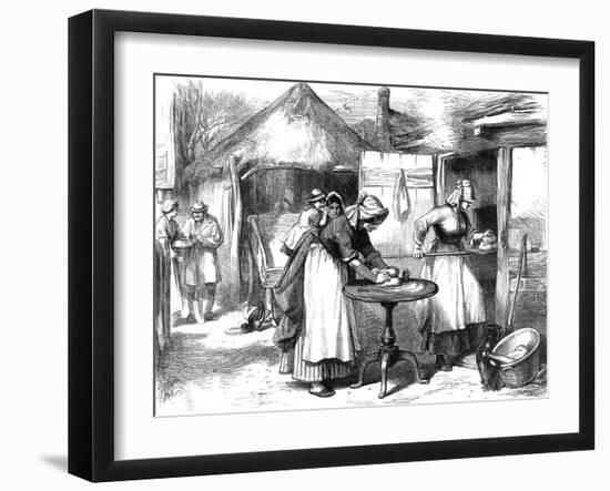 Cottage Life in Warwickshire: Baking Day-null-Framed Art Print