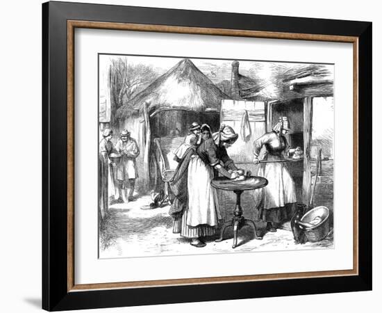 Cottage Life in Warwickshire: Baking Day-null-Framed Art Print