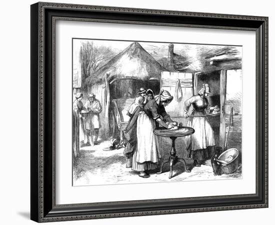 Cottage Life in Warwickshire: Baking Day-null-Framed Art Print