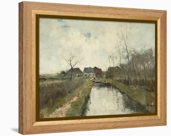 Cottage Near a Ditch, 1870-88-Anton Mauve-Framed Stretched Canvas