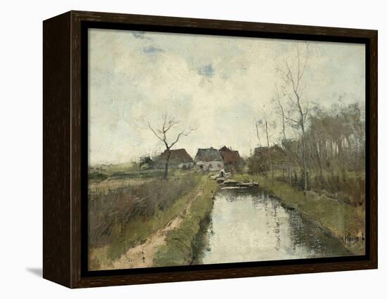 Cottage Near a Ditch, 1870-88-Anton Mauve-Framed Stretched Canvas