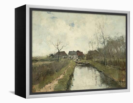 Cottage Near a Ditch, 1870-88-Anton Mauve-Framed Stretched Canvas