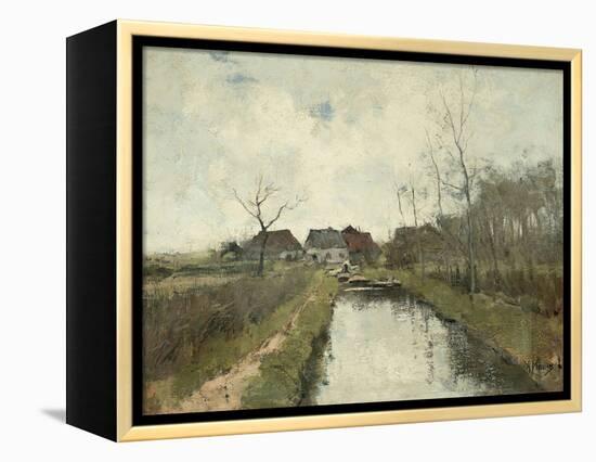 Cottage Near a Ditch, 1870-88-Anton Mauve-Framed Stretched Canvas