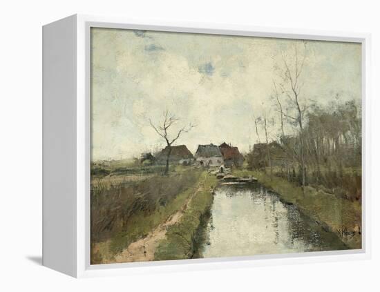 Cottage Near a Ditch, 1870-88-Anton Mauve-Framed Stretched Canvas