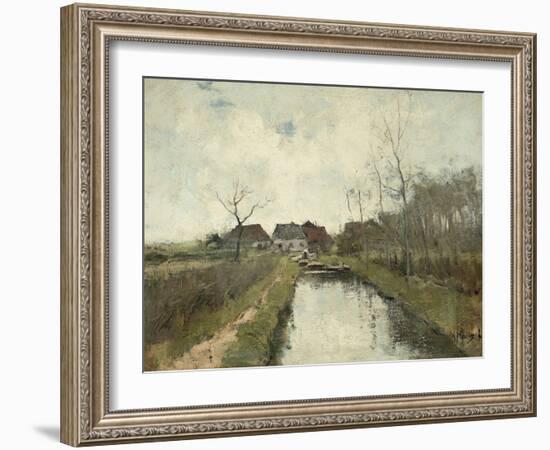 Cottage Near a Ditch, 1870-88-Anton Mauve-Framed Art Print